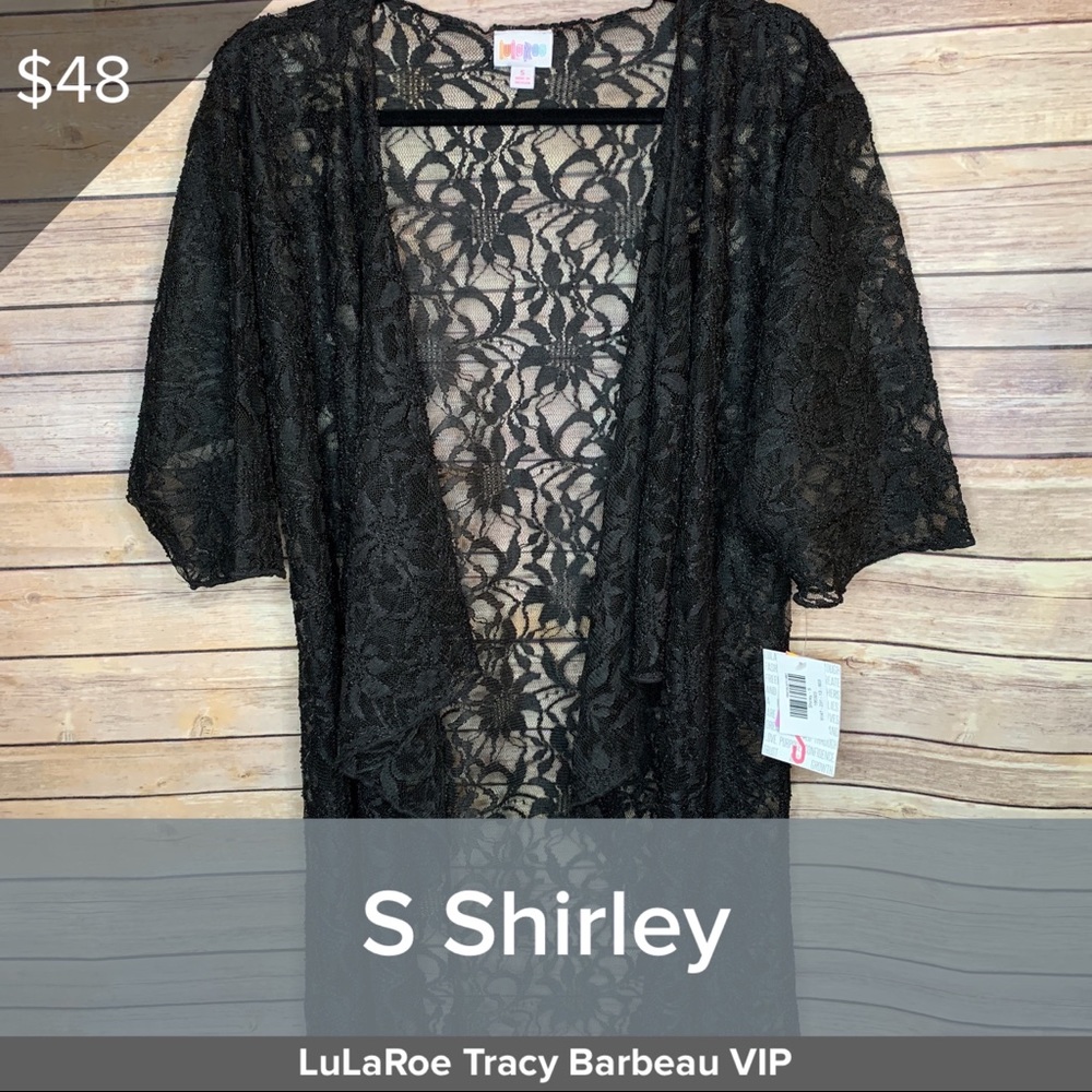 NWT LuLaRoe Small Shirley Black Lace